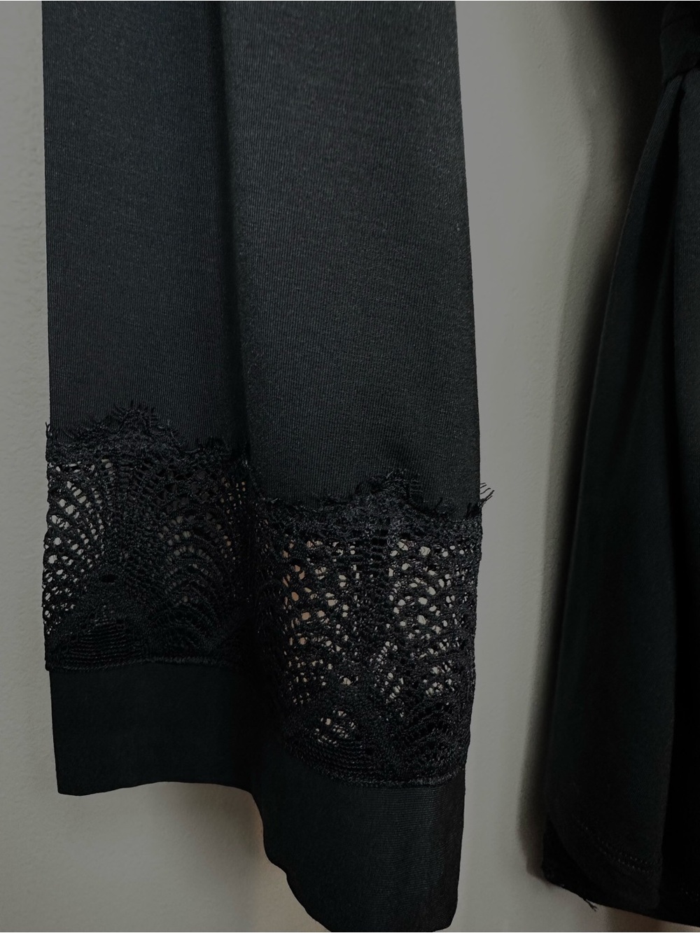 NWT Cosabella Allure Modal Lace Kimono Robe Black M Made in Italy $185 - Picture 6 of 12